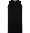 Thumbnail Black plain tank top laid flat, front view.